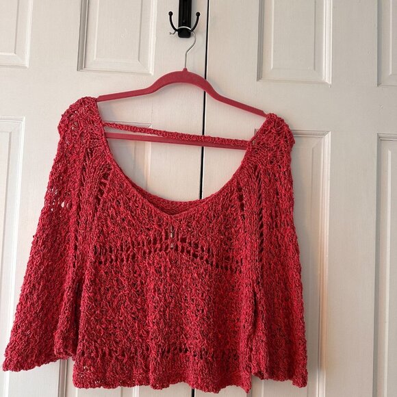 Free People Coral Knit Topper Size Small - Picture 4 of 4